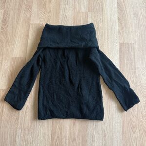 H&M Off the shoulder black wool sweater